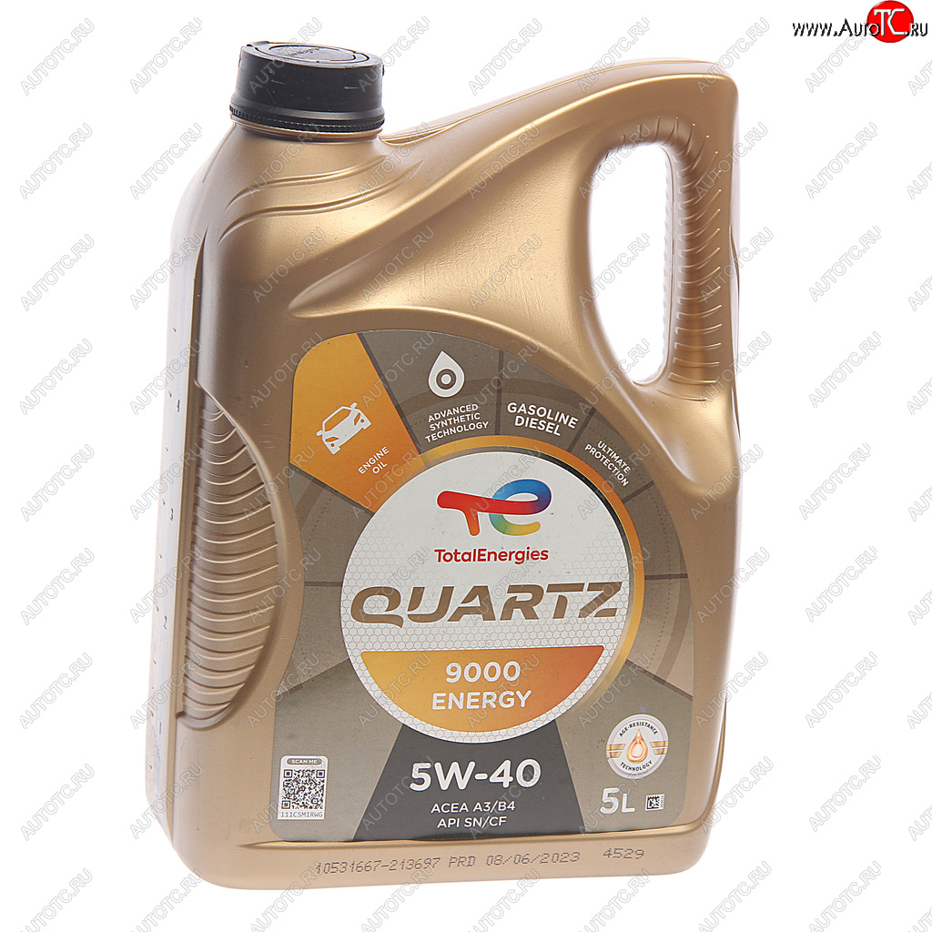 4 299 р. Масло моторное QUARTZ 9000 ENERGY 5W40 синт.5л TOTAL TOTAL 213697  с доставкой в г. Пермь