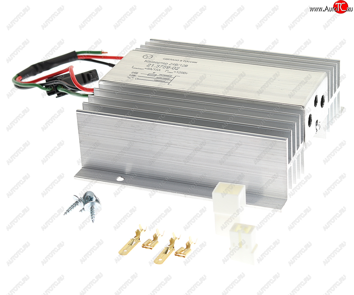 3 079 р. Преобразователь напряжения (инвертор) 24-12V 15А 120Вт ЭНЕРГОМАШ ЭНЕРГОМАШ 21.3759-02  с доставкой в г. Пермь