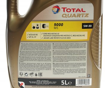 5 499 р. Масло моторное QUARTZ 9000 FUTURE NFC 5W30 синт.5л TOTAL TOTAL 213835  с доставкой в г. Пермь. Увеличить фотографию 3