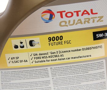 5 999 р. Масло моторное QUARTZ 9000 FUTURE FGC 5W30 синт.5л TOTAL TOTAL 214291  с доставкой в г. Пермь. Увеличить фотографию 2