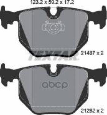 Колодки тормозные задние (4шт.) TEXTAR BMW X3 E83 (2003-2009)