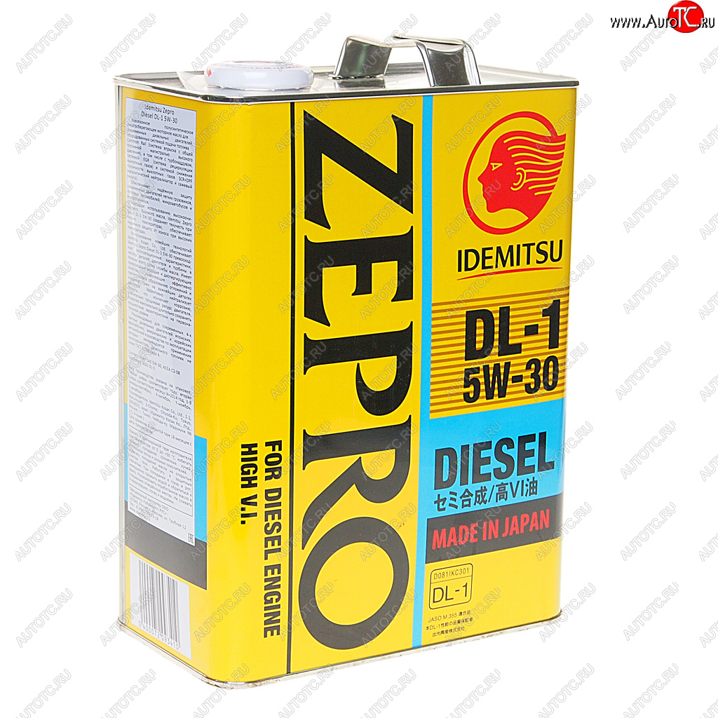 5 799 р. Масло дизельное ZEPRO DIESEL DL-1 5W30 псинт.4л IDEMITSU IDEMITSU 2156-004  с доставкой в г. Пермь