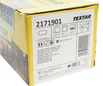 2 299 р. Колодки тормозные задние (4шт.) TEXTAR Honda Accord 8 CS купе дорестайлинг (2008-2010)  с доставкой в г. Пермь. Увеличить фотографию 3