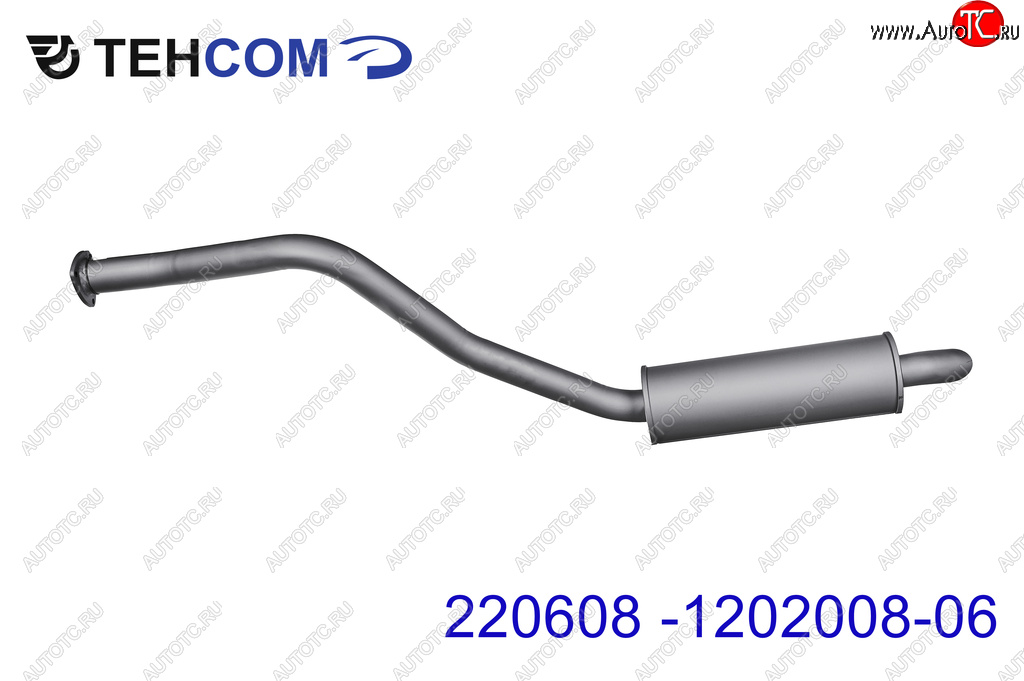 2 799 р. Резонатор УАЗ-220608 дв.ЗМЗ-409 ЕВРО-3 ТЕХКОМ ТЕХКОМ 220608-1202008-06  с доставкой в г. Пермь