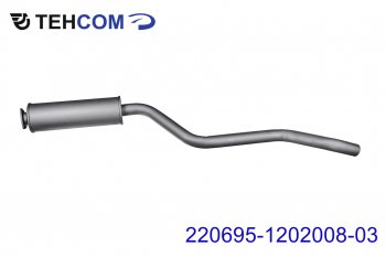 5 099 р. Резонатор УАЗ-220695 дв.ЗМЗ-409 ЕВРО-3 ТЕХКОМ ТЕХКОМ 220695-1202008-03  с доставкой в г. Пермь. Увеличить фотографию 1