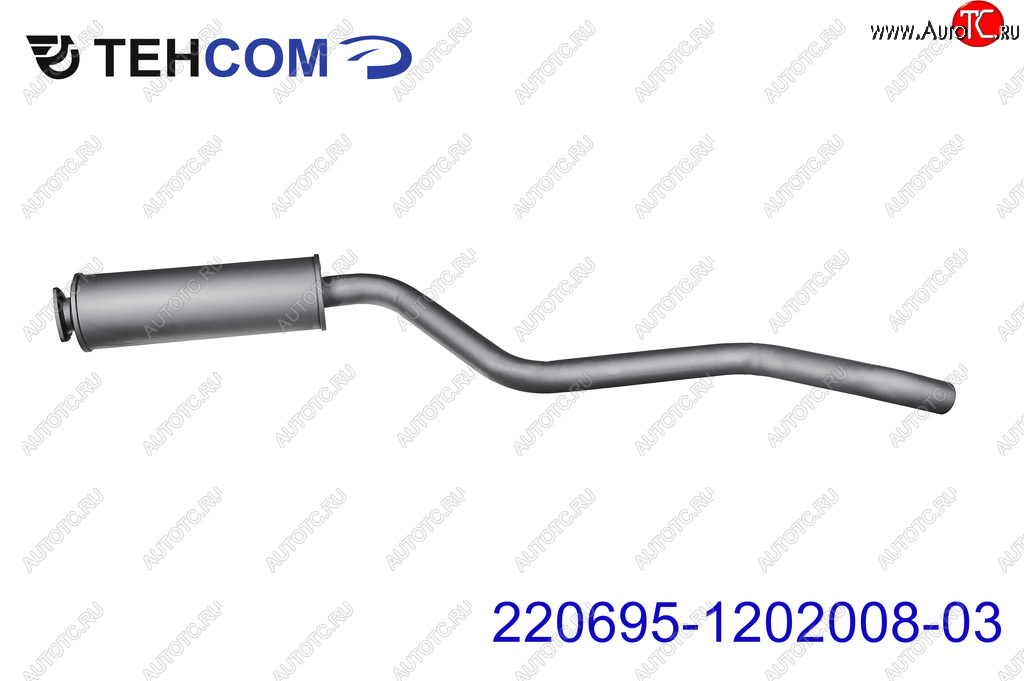 5 099 р. Резонатор УАЗ-220695 дв.ЗМЗ-409 ЕВРО-3 ТЕХКОМ ТЕХКОМ 220695-1202008-03  с доставкой в г. Пермь