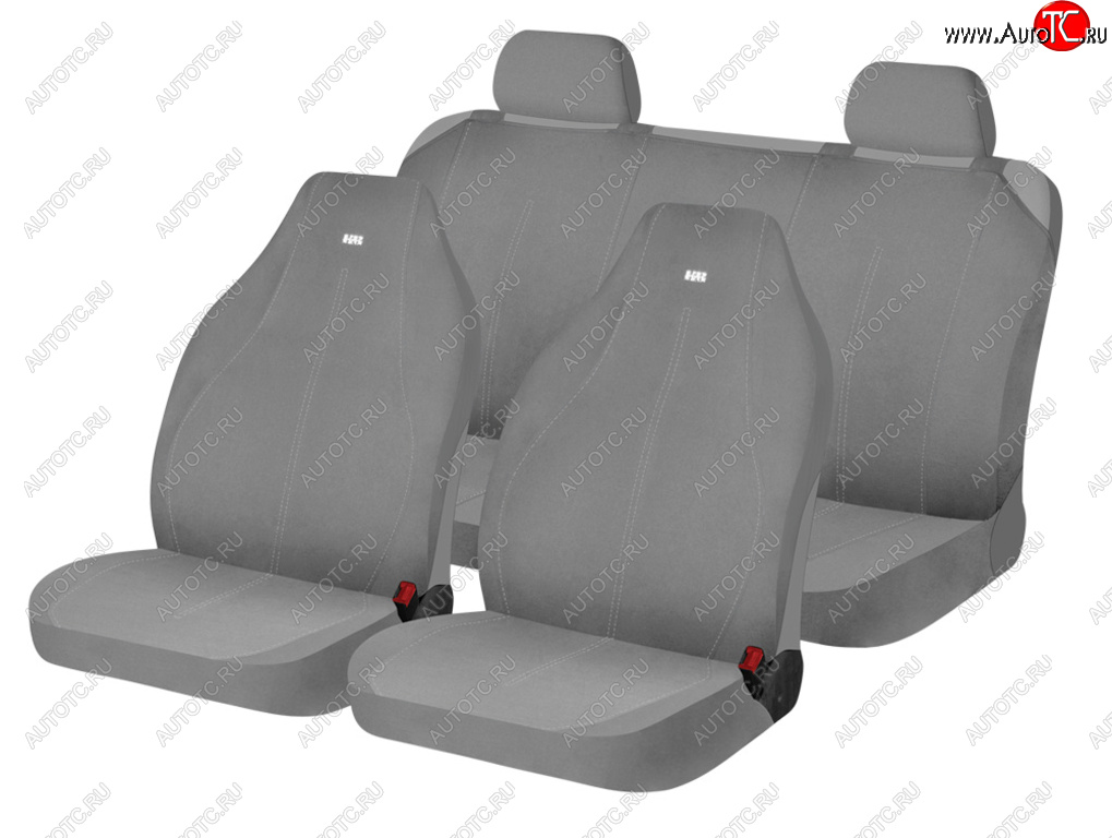 1 399 р. Универсальные чехлы сидений (майка, 5 предм., полиэстер) CARFASHION  Hyundai Solaris HCR седан дорестайлинг (2017-2020) (Серые)  с доставкой в г. Пермь