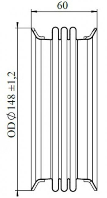 7 899 р. Труба выхлопная глушителя DAF (d=148 L=60) DINEX DINEX 22614 DINEX 22614  с доставкой в г. Пермь. Увеличить фотографию 3