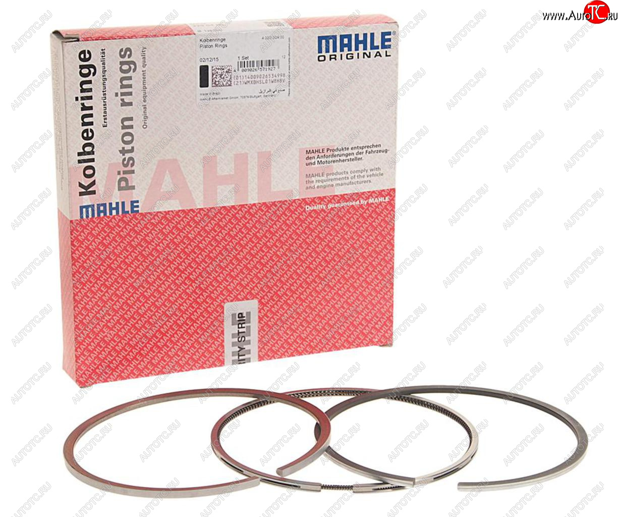 3 679 р. Кольца поршневые MAN (D2866) d=128.00 (на 1 поршень) MAHLE MAHLE 22904n0  с доставкой в г. Пермь