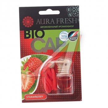 215 р. Ароматизатор подвесной жидкостный (strawberry) 6мл Bio Cap AURA FRESH AURA FRESH 23014  с доставкой в г. Пермь. Увеличить фотографию 1