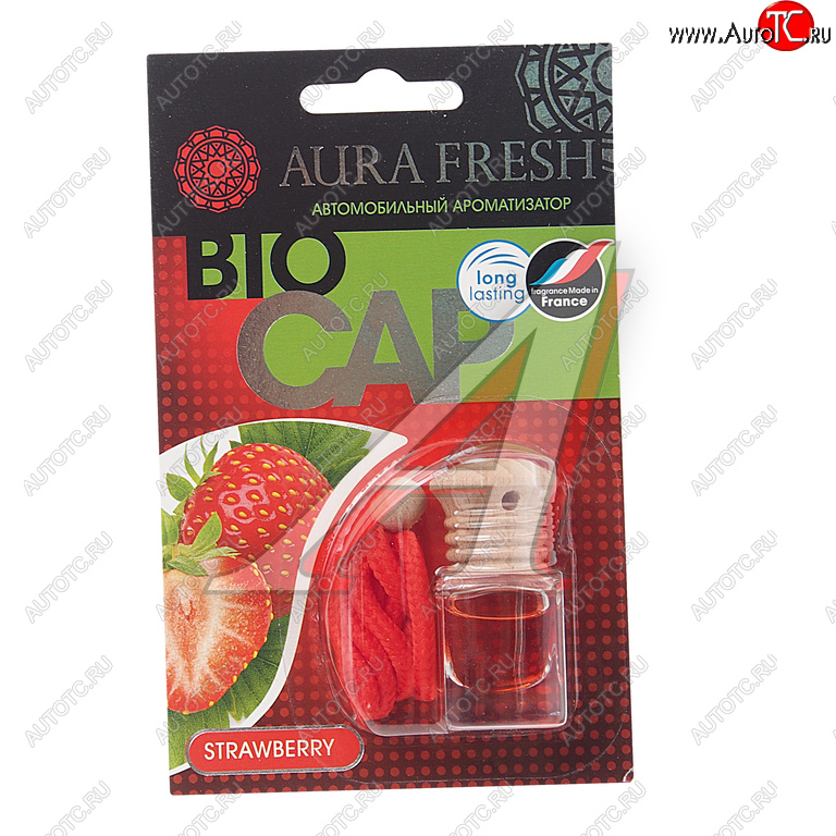 215 р. Ароматизатор подвесной жидкостный (strawberry) 6мл Bio Cap AURA FRESH AURA FRESH 23014  с доставкой в г. Пермь