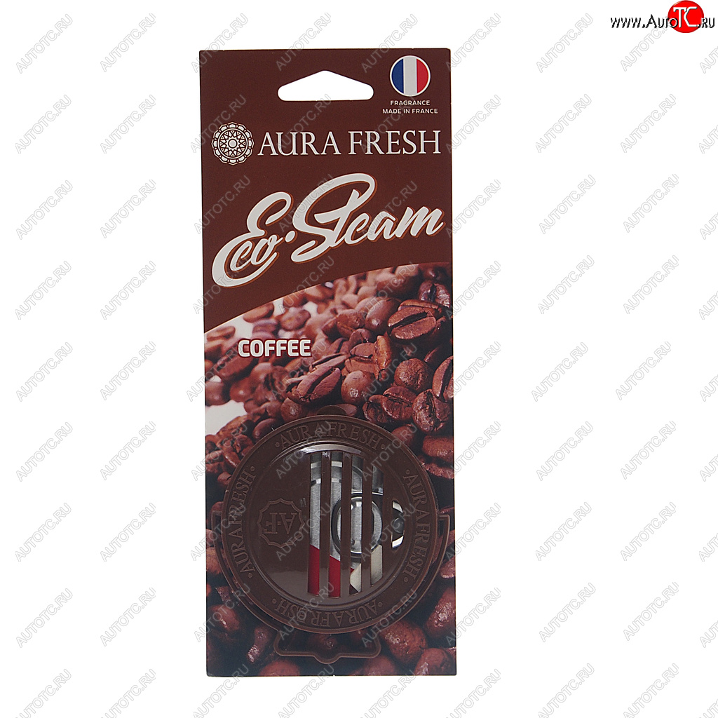 297 р. Ароматизатор на панель приборов древесное волокно (coffee) 40г Eco Steam AURA FRESH AURA FRESH 23033  с доставкой в г. Пермь