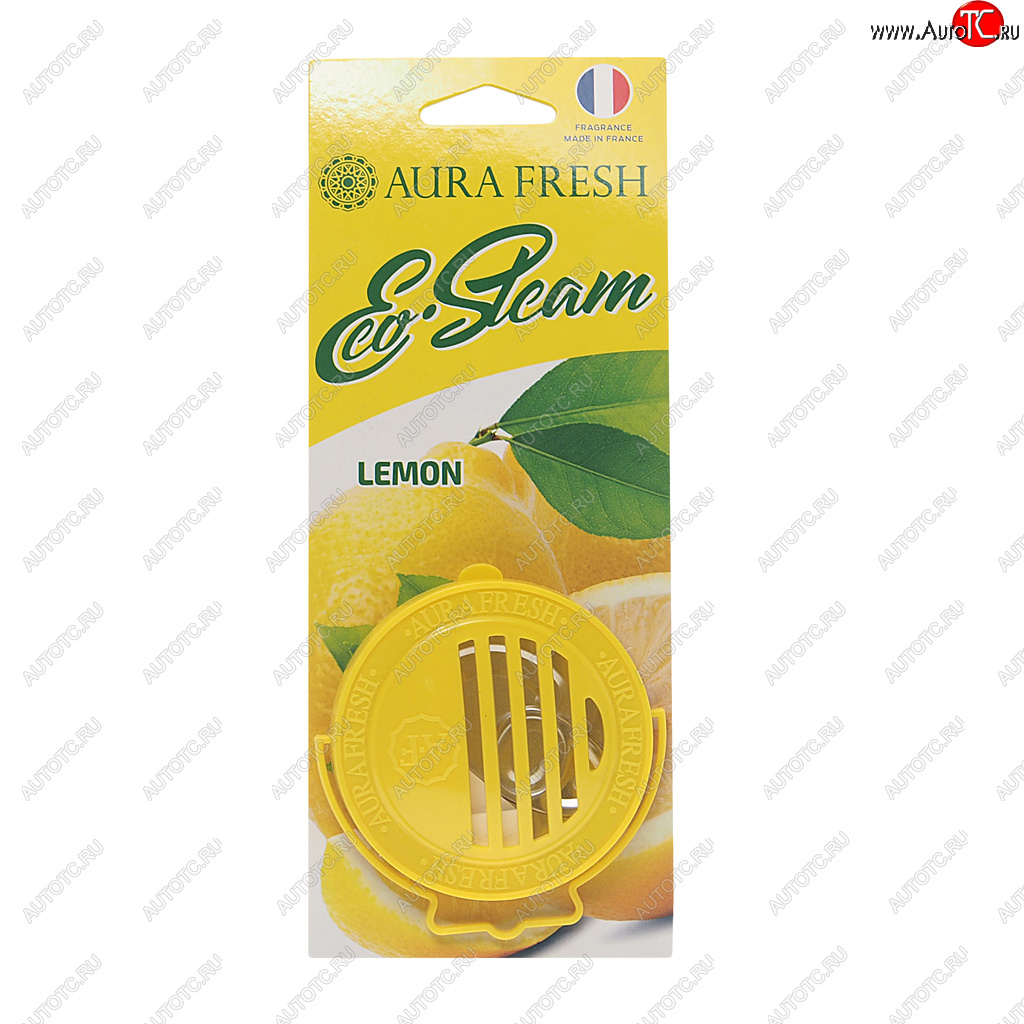 297 р. Ароматизатор на панель приборов древесное волокно (lemon) 40г Eco Steam AURA FRESH AURA FRESH 23037  с доставкой в г. Пермь