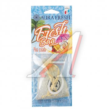 187 р. Ароматизатор подвесной гранулы (pinacolada) 20г Fresh Bag AURA FRESH AURA FRESH 23056  с доставкой в г. Пермь. Увеличить фотографию 1