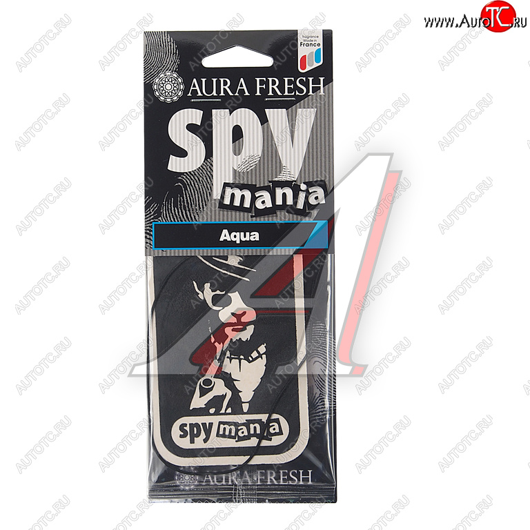 91 р. Ароматизатор подвесной картонный (aqua) Spy Mania AURA FRESH AURA FRESH 23097  с доставкой в г. Пермь