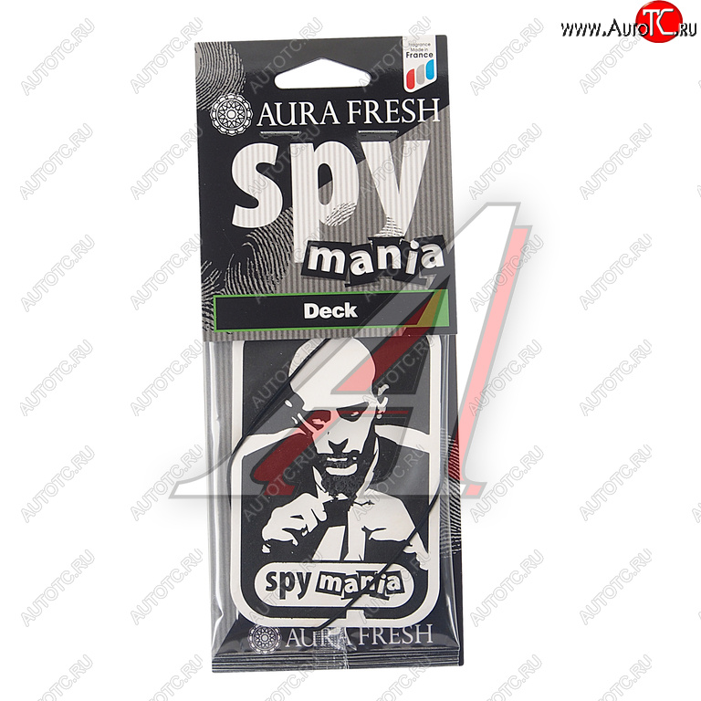 91 р. Ароматизатор подвесной картонный (deck) Spy Mania AURA FRESH AURA FRESH 23101  с доставкой в г. Пермь