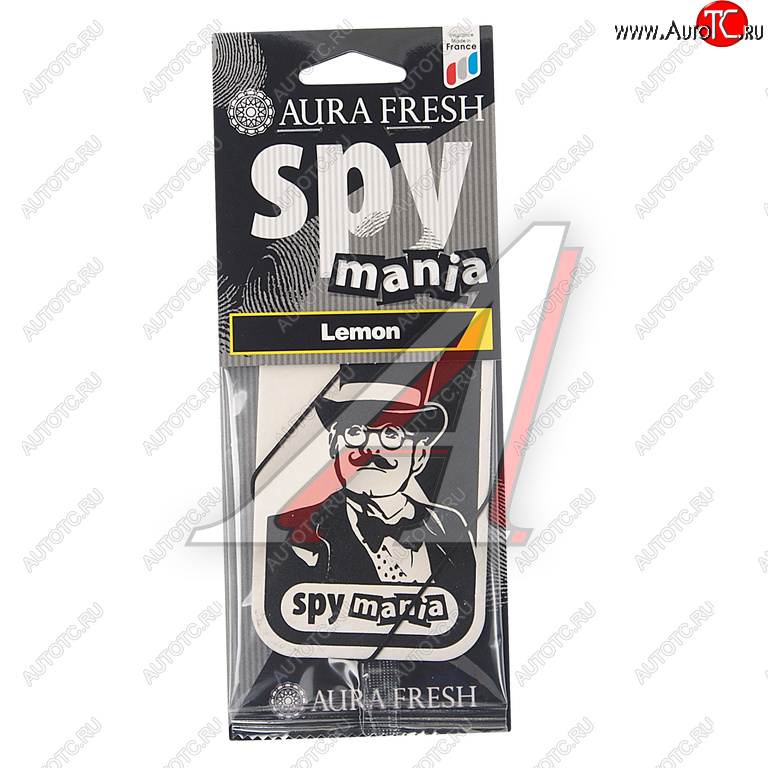 91 р. Ароматизатор подвесной картонный (lemon) Spy Mania AURA FRESH AURA FRESH 23103  с доставкой в г. Пермь