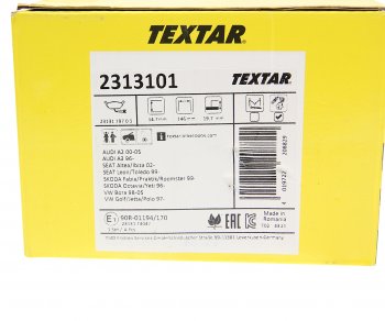 2 789 р. Колодки тормозные передние (4шт.) TEXTAR Audi A3 8VS седан дорестайлинг (2012-2016)  с доставкой в г. Пермь. Увеличить фотографию 3