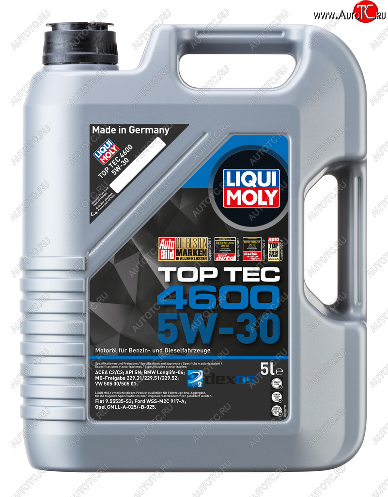 8 199 р. Масло моторное TOP TEC 4600 5W30 синт.5л LIQUI MOLY LIQUI MOLY 2316  с доставкой в г. Пермь