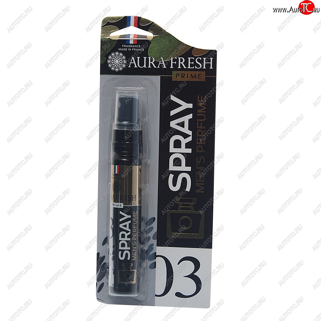 389 р. Ароматизатор спрей (№3 Paco Rabanne-1Million) 30мл Prime Pump Spray AURA FRESH AURA FRESH 23169  с доставкой в г. Пермь