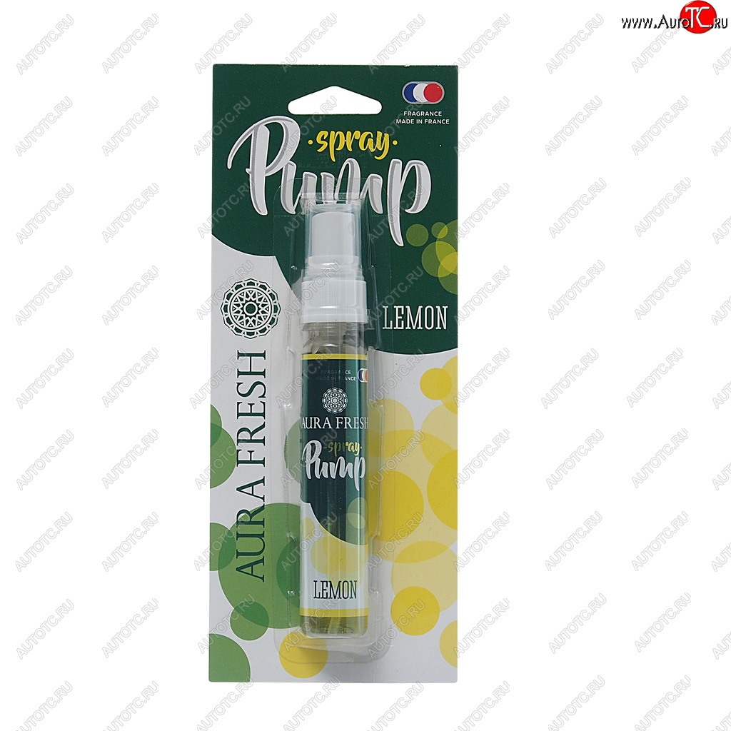 253 р. Ароматизатор спрей (lemon) 30мл Pump Spray AURA FRESH AURA FRESH 23284  с доставкой в г. Пермь