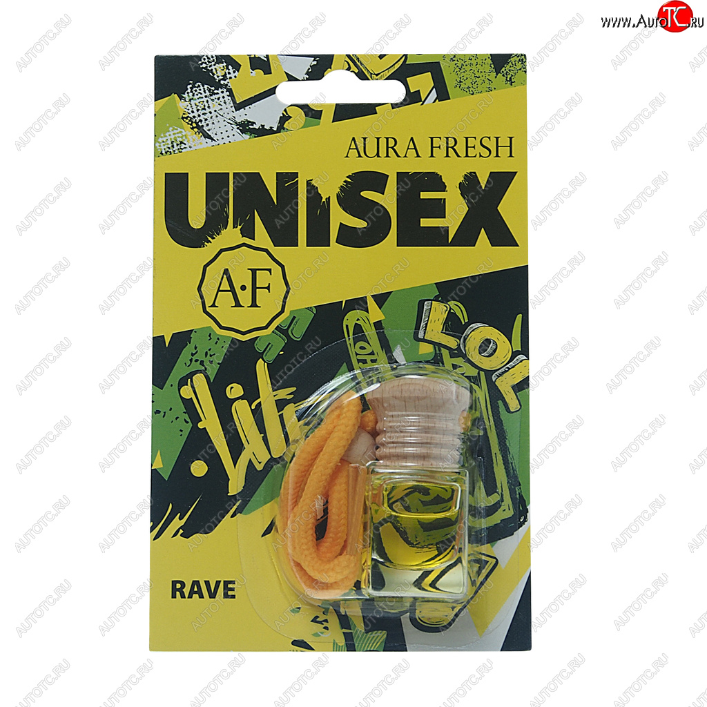 224 р. Ароматизатор подвесной жидкостный (rave) 6мл Unisex AURA FRESH AURA FRESH 23388  с доставкой в г. Пермь