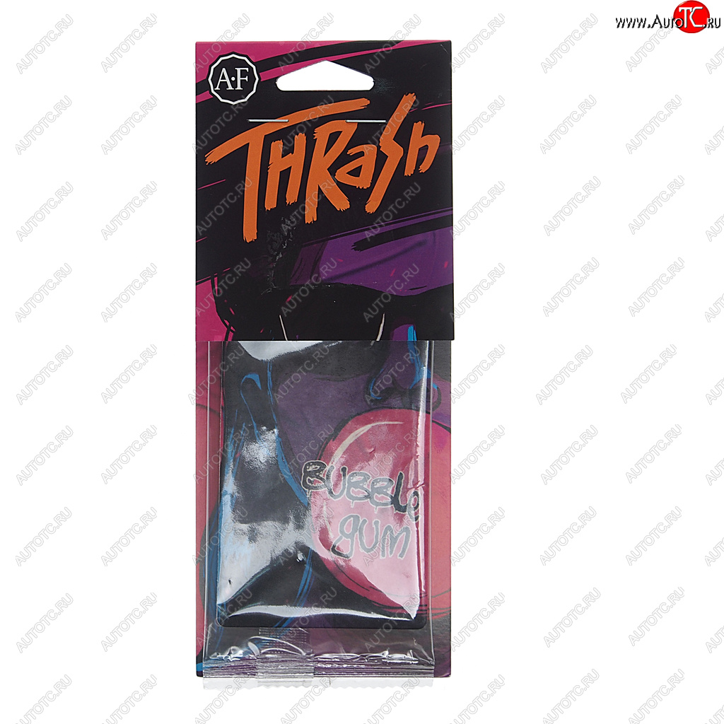 113 р. Ароматизатор подвесной пластина (Bubble Gum) Thrash AURA FRESH AURA FRESH 23406  с доставкой в г. Пермь