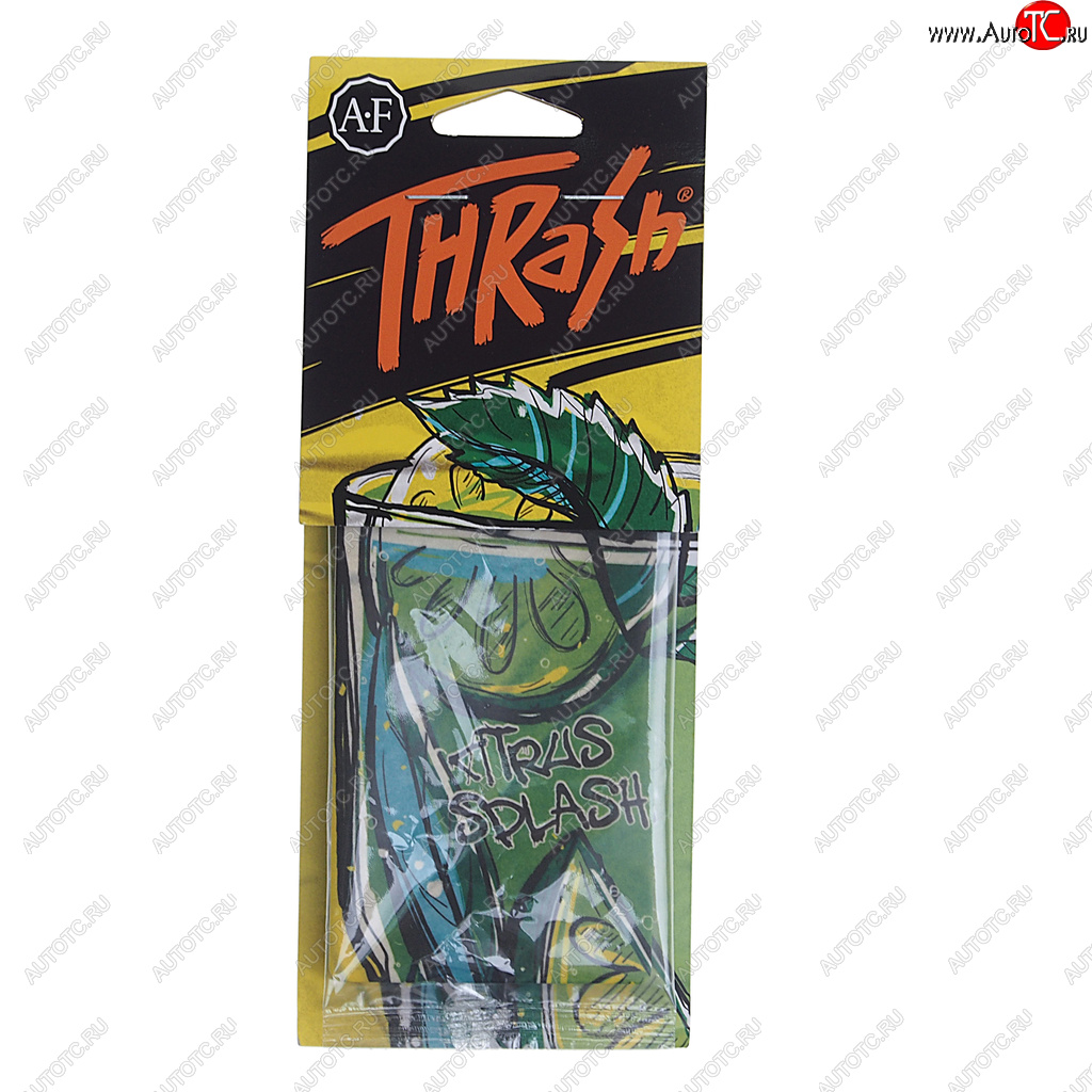 114 р. Ароматизатор подвесной пластина (Citrus Splash) Thrash AURA FRESH AURA FRESH 23410  с доставкой в г. Пермь
