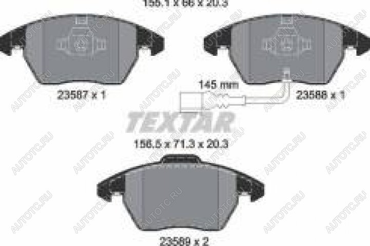3 699 р. Колодки тормозные передние (4шт.) TEXTAR Volkswagen Passat B6 седан (2005-2011)  с доставкой в г. Пермь