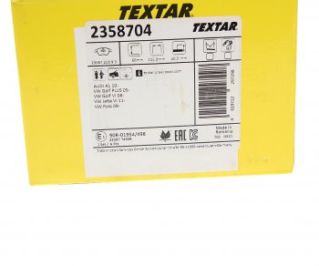 4 699 р. Колодки тормозные передние (4шт.) TEXTAR Volkswagen Passat B6 седан (2005-2011)  с доставкой в г. Пермь. Увеличить фотографию 2
