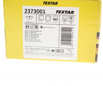 5 799 р. Колодки тормозные задние (4шт.) TEXTAR BMW X6 E71 дорестайлинг (2008-2012)  с доставкой в г. Пермь. Увеличить фотографию 3