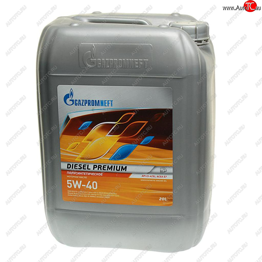 9 849 р. Масло дизельное DIESEL PREMIUM CI-4SLE7E5 5W40 псинт.20л17.6кг GAZPROMNEFT GAZPROMNEFT 2389901209  с доставкой в г. Пермь