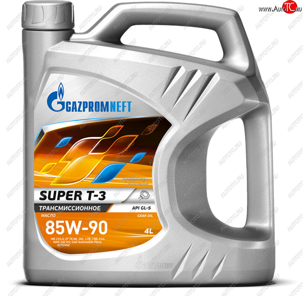 1 669 р. Масло трансмиссионное SUPER-T3 GL-5 85W90 мин.4л GAZPROMNEFT GAZPROMNEFT 2389901364  с доставкой в г. Пермь