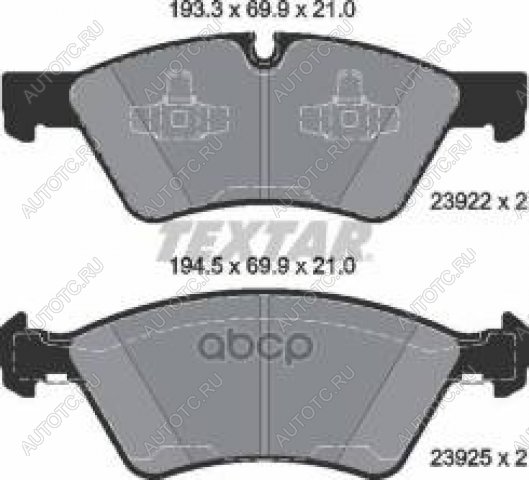 5 799 р. Колодки тормозные передние (4шт.) TEXTAR  Mercedes-Benz E-Class  W211 (2002-2009) дорестайлинг седан, рестайлинг седан  с доставкой в г. Пермь