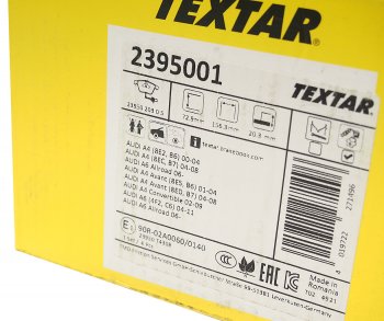 7 399 р. Колодки тормозные передние (4шт.) TEXTAR Audi A6 C5 дорестайлинг, седан (1997-2001)  с доставкой в г. Пермь. Увеличить фотографию 3