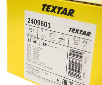 6 999 р. Колодки тормозные передние (4шт.) TEXTAR BMW 3 серия E91 универсал дорестайлинг (2004-2008)  с доставкой в г. Пермь. Увеличить фотографию 3