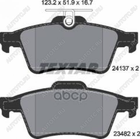 3 399 р. Колодки тормозные задние (4шт.) TEXTAR Ford Focus 2 седан рестайлинг (2007-2011)  с доставкой в г. Пермь