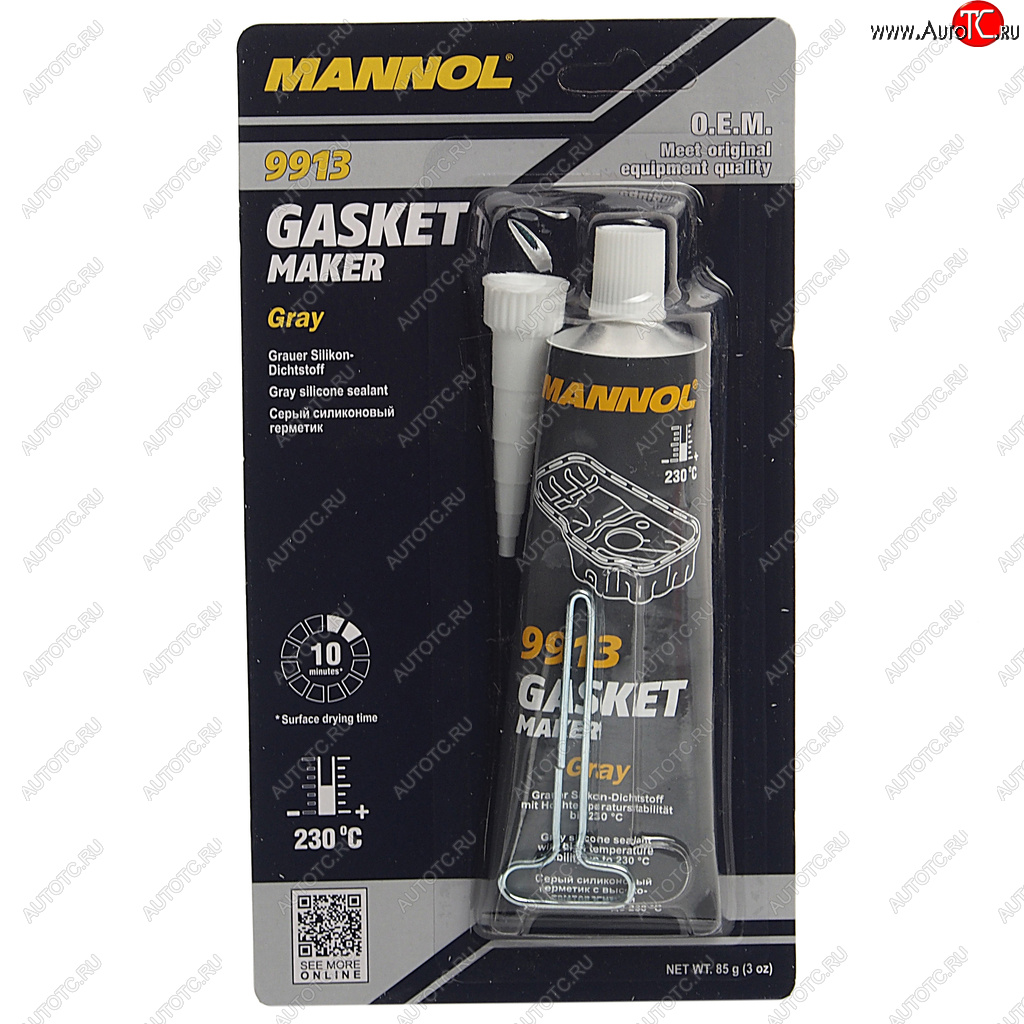 329 р. Герметик прокладка серый термостойкий 85г -40С+230С Gasket Maker 9913 MANNOL MANNOL 2417  с доставкой в г. Пермь