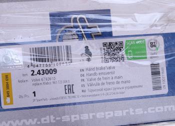 5 999 р. Кран DAF VOLVO стояночного тормоза DT DT 2.43009  с доставкой в г. Пермь. Увеличить фотографию 4