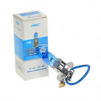 76 р. Лампа 24V H3 70W PK22s Super White HNG HNG 24370sw  с доставкой в г. Пермь. Увеличить фотографию 1