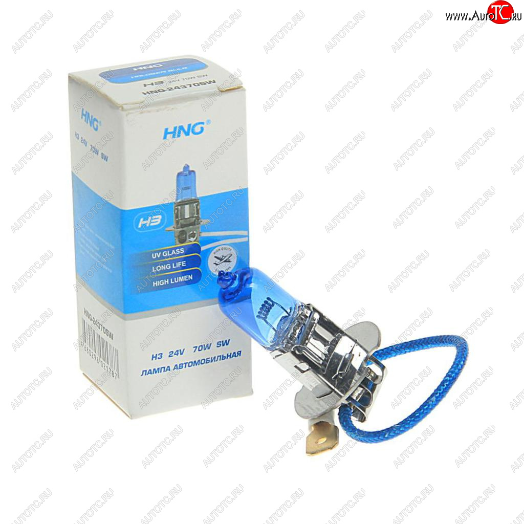 76 р. Лампа 24V H3 70W PK22s Super White HNG HNG 24370sw  с доставкой в г. Пермь