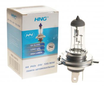 192 р. Лампа 24V H4 10090W P43t-38 Long Life HNG HNG 24410  с доставкой в г. Пермь. Увеличить фотографию 1