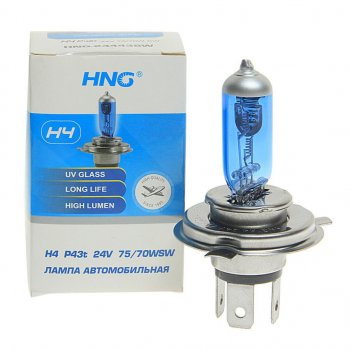 210 р. Лампа 24V H4 7570W P43t Super White HNG HNG 24443sw  с доставкой в г. Пермь. Увеличить фотографию 1