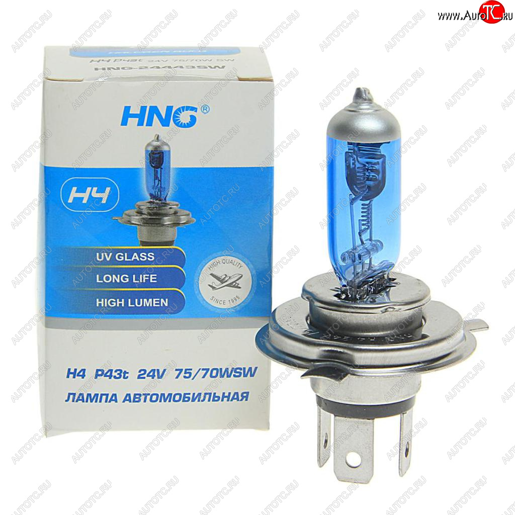 210 р. Лампа 24V H4 7570W P43t Super White HNG HNG 24443sw  с доставкой в г. Пермь