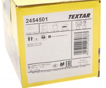2 869 р. Колодки тормозные задние (4шт.) TEXTAR Mazda CX-7 ER дорестайлинг (2006-2010)  с доставкой в г. Пермь. Увеличить фотографию 3