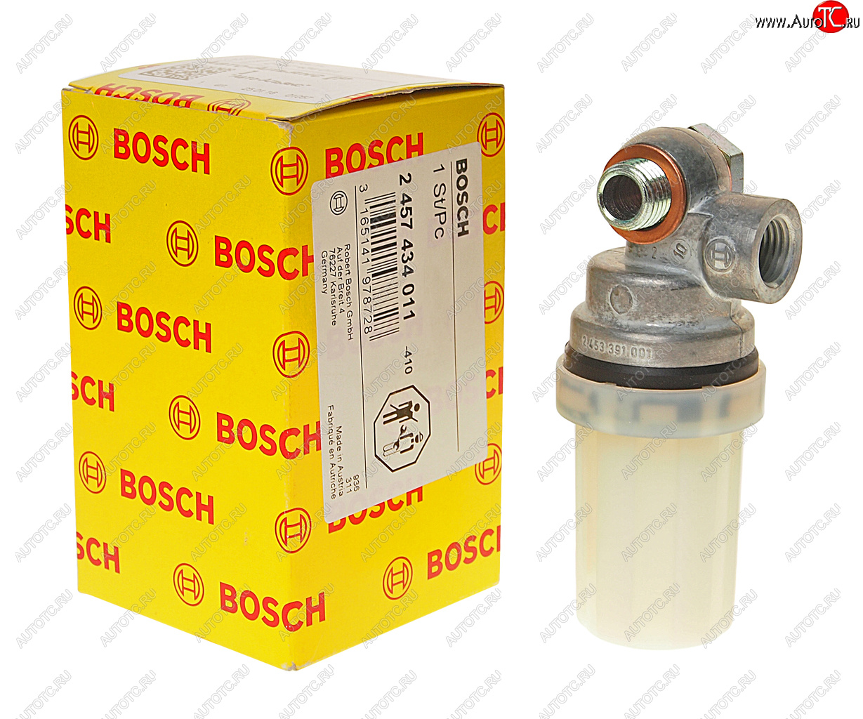 3 789 р. Фильтр топливный MAN MERCEDES грубой очистки с пластиковым стаканом BOSCH BOSCH 2457434011  с доставкой в г. Пермь