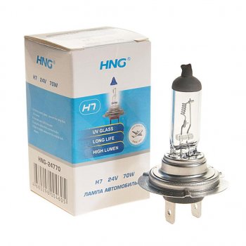 125 р. Лампа 24V H7 70W PX26d Long Life HNG HNG 24770  с доставкой в г. Пермь. Увеличить фотографию 1