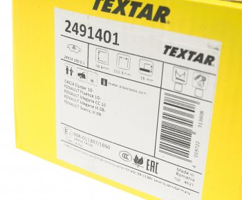 3 799 р. Колодки тормозные передние (4шт.) TEXTAR Renault Duster HS дорестайлинг (2010-2015)  с доставкой в г. Пермь. Увеличить фотографию 3