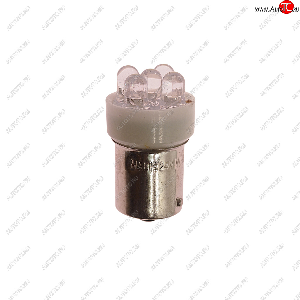 175 р. Лампа светодиодная 24V R10W BA15s 5 светодиодов белая МАЯК МАЯК 24t15-w5led  с доставкой в г. Пермь