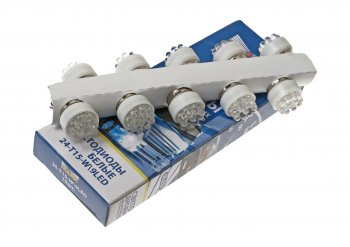 202 р. Лампа светодиодная 24V R10W BA15s 9 светодиодов белая МАЯК МАЯК 24t15-w9led  с доставкой в г. Пермь. Увеличить фотографию 1